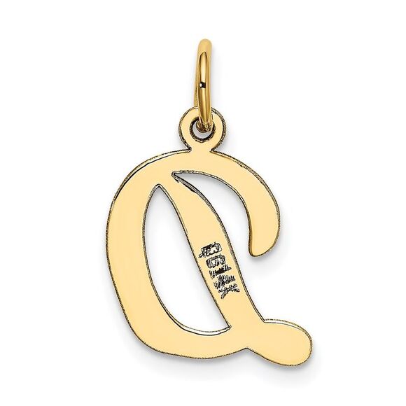 Kazi Luxury 14k Yellow Gold Medium Script Letter D Initial Charm - Picture 3 of 4
